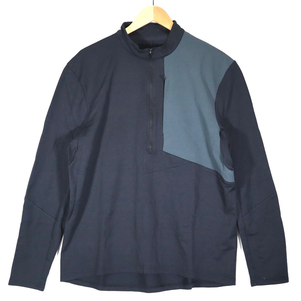 Lululemon Half Zip Pullover Mens XL Navy Blue Colorblock Active Running Top